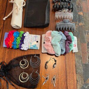 Bundle of 12 items.... for Eye Make-up application & Hair accessories & Earrings